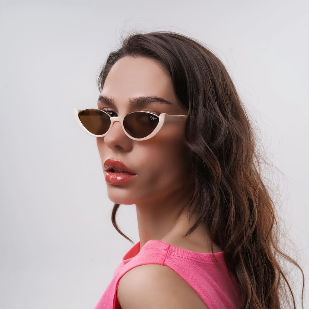 Cecile Beżowe okulary przeciwsłoneczne