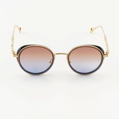 Larissa Brązowo-Niebieskie okulary przeciwsłoneczne