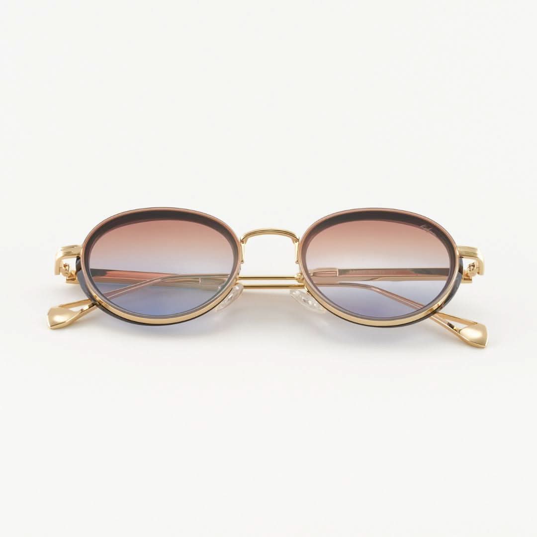 Larissa Brązowo-Niebieskie okulary przeciwsłoneczne