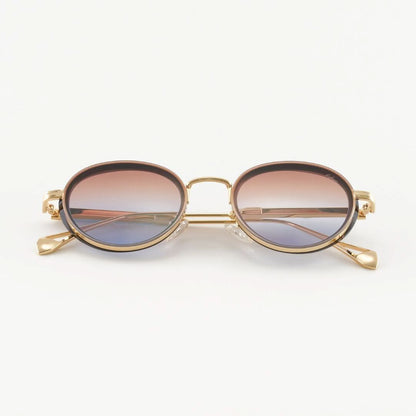 Larissa Brązowo-Niebieskie okulary przeciwsłoneczne